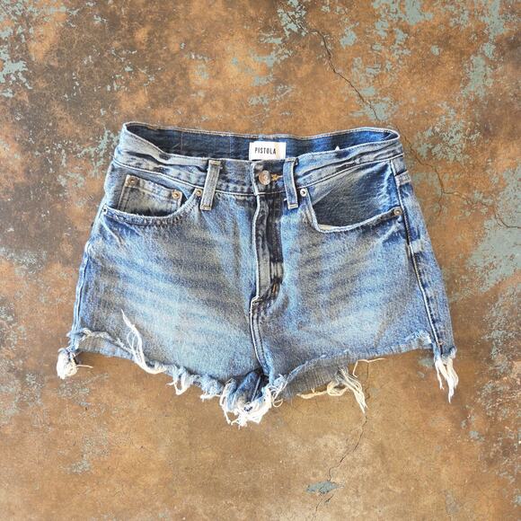 Pistola Kylee Jean Shorts in Playdate Wash Size 25 High Rise Cut Offs Distressed - Picture 2 of 9